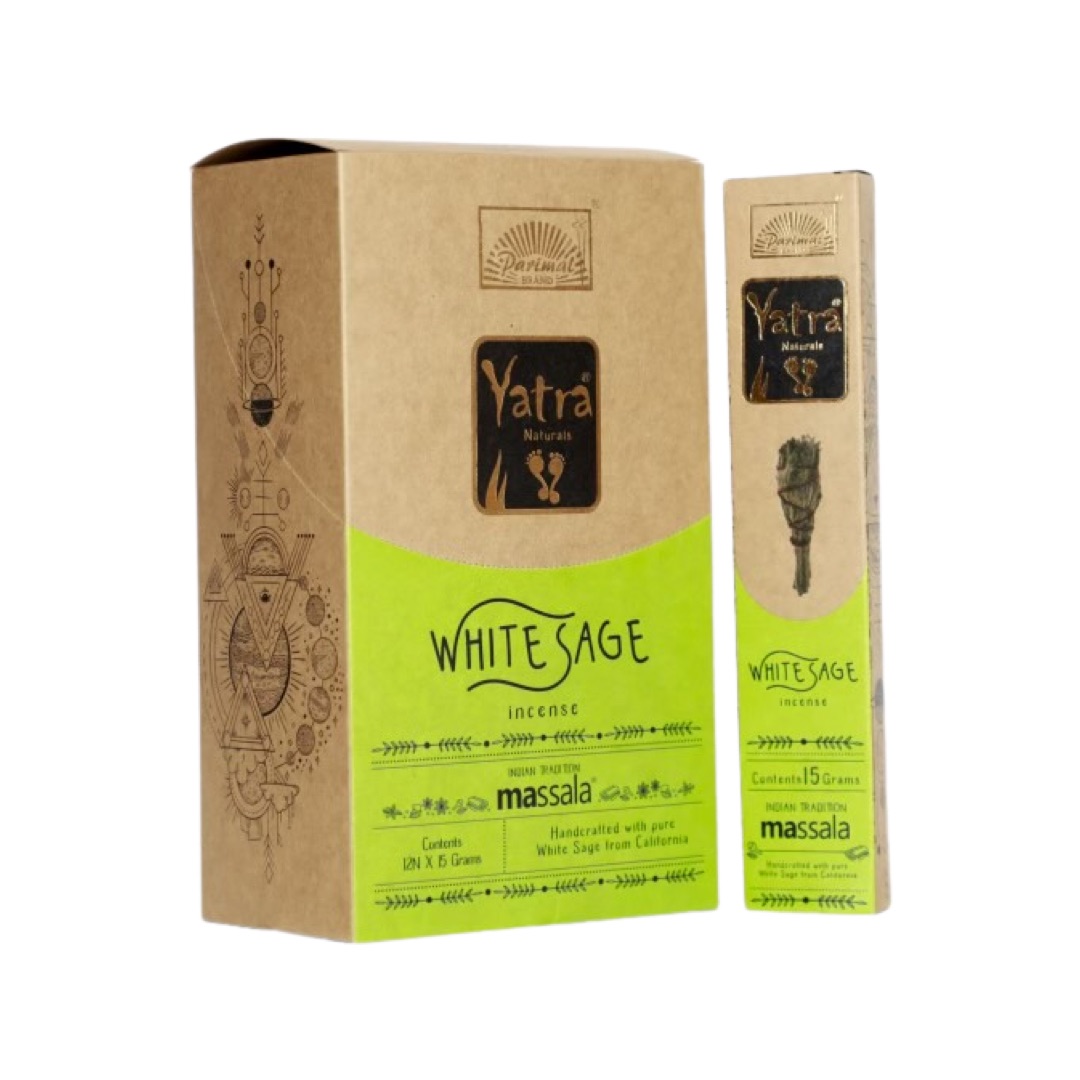 Yatra Natural White Sage Incense Sticks 15g, Box/12