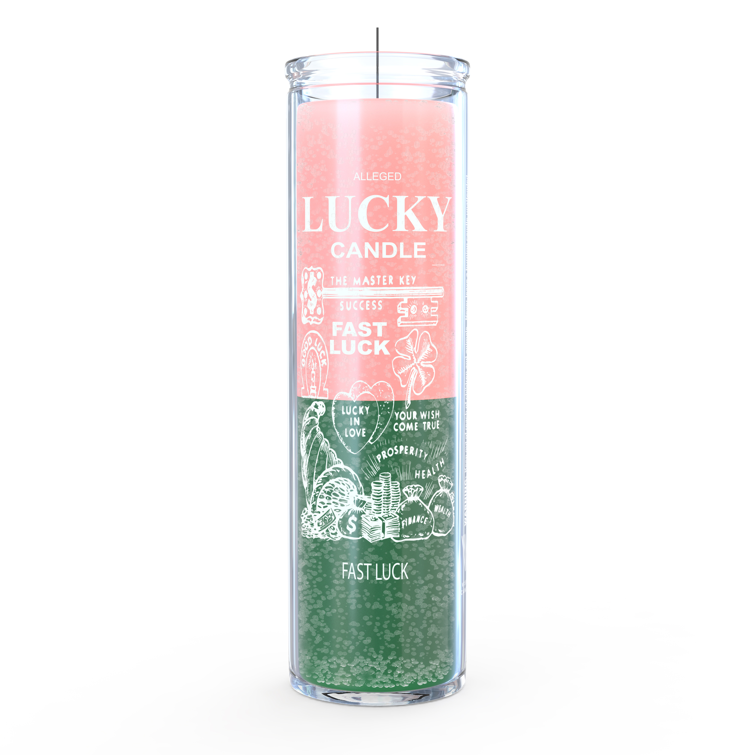 Fast Luck 7 Day Candle, Pink/Green
