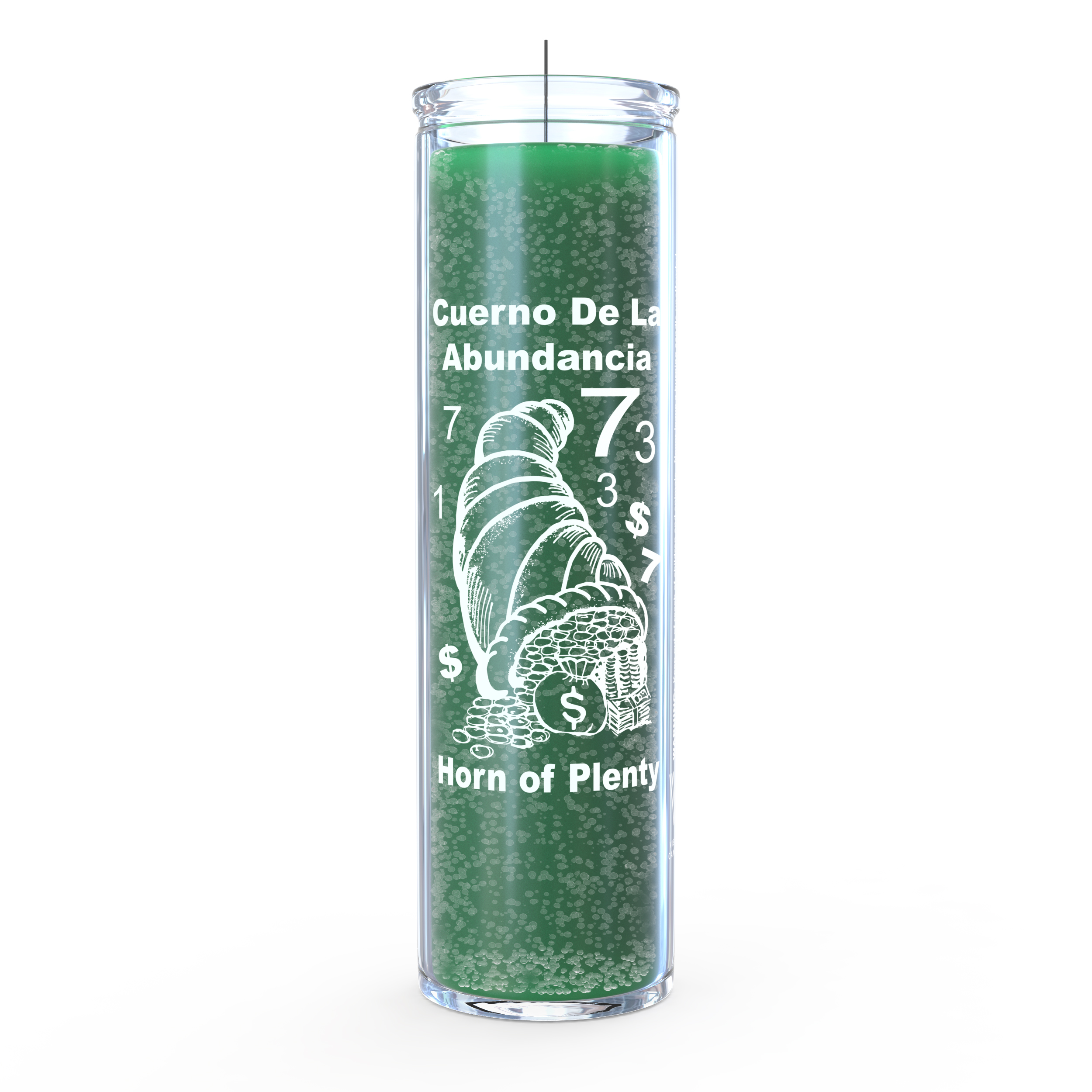 Horn of Plenty 7 Day Candle, Green