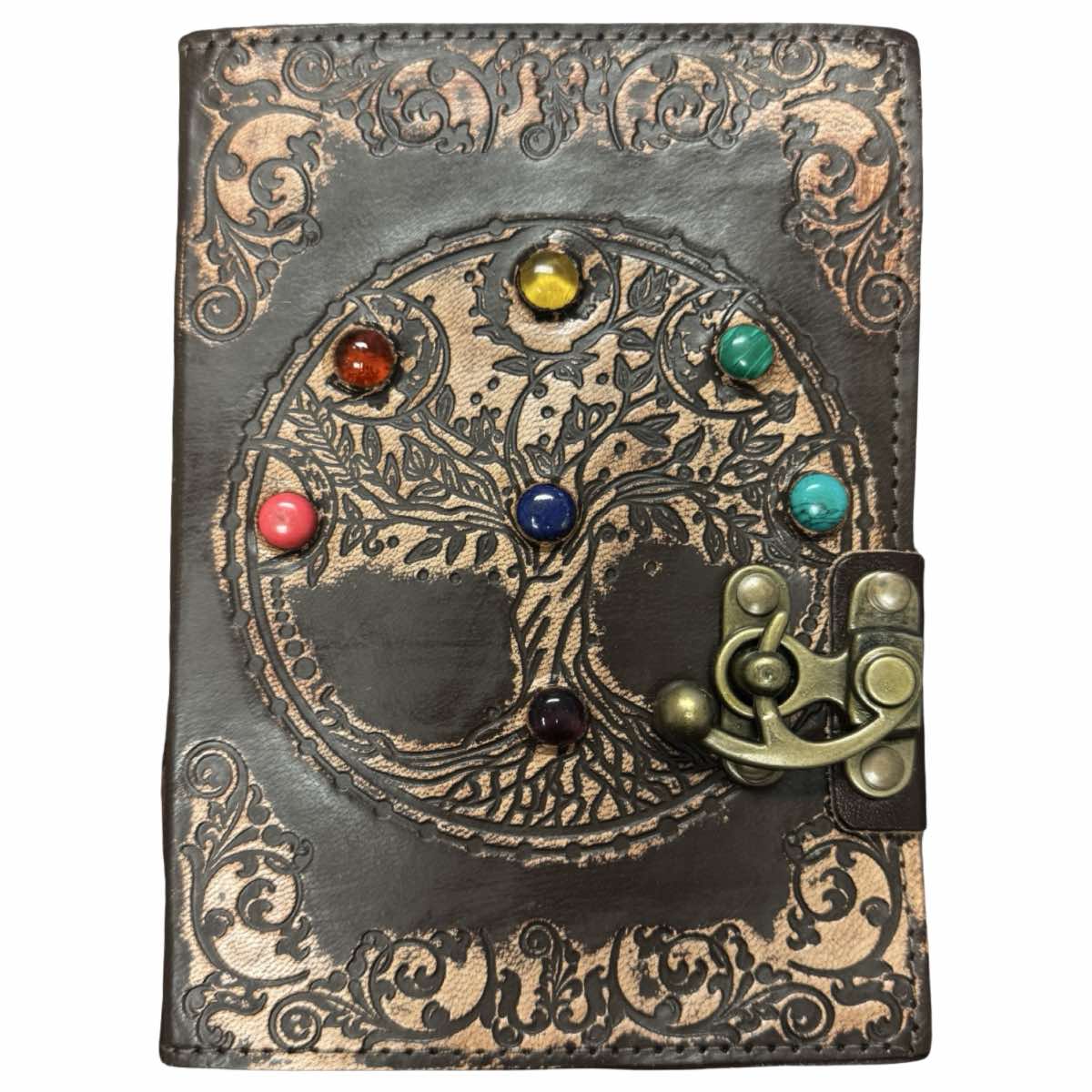 Leather Journal - Brown Tree of Life 5x7