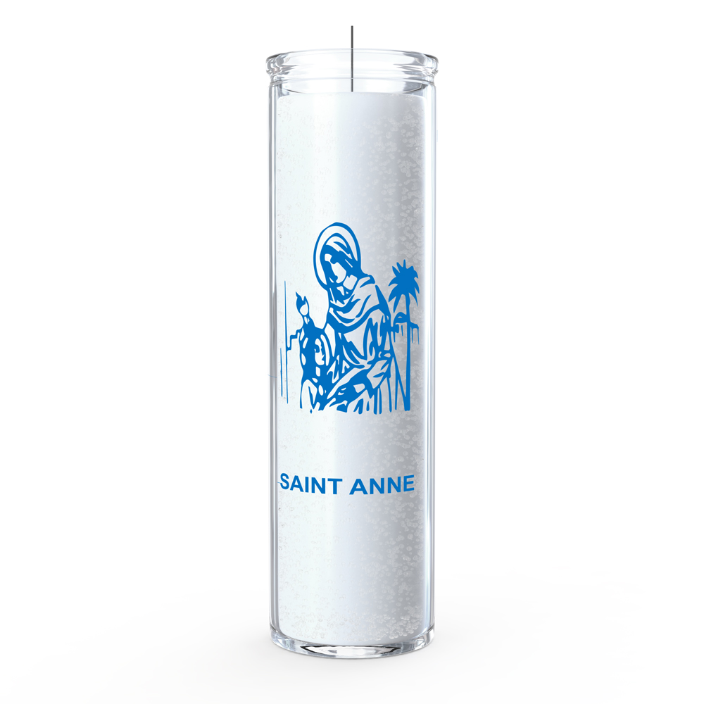 St. Ann 7 Day Candle, White
