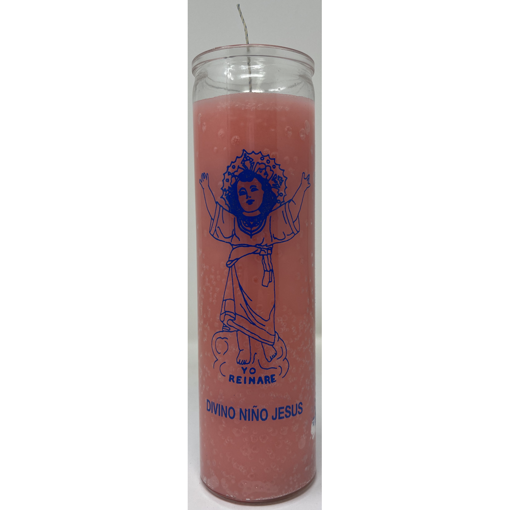 Divine Child Jesus 7 Day Candle, Pink
