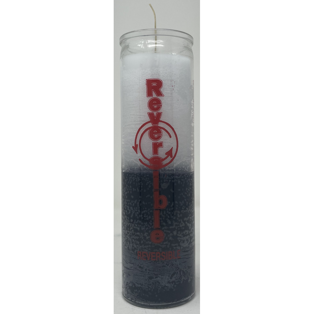 Reversible 7 Day Candle, White/Black
