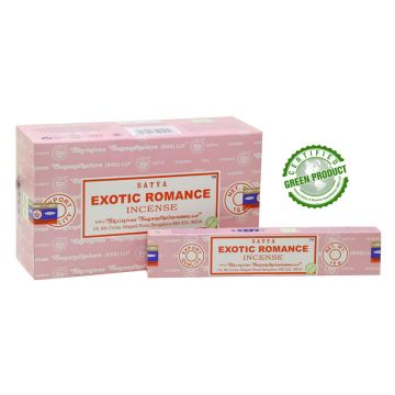 Satya Exotic Romance Incense Sticks, 15gm x 12 boxes