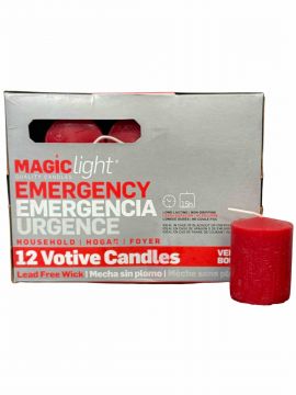 15 Hour Votives - Red, Box/12