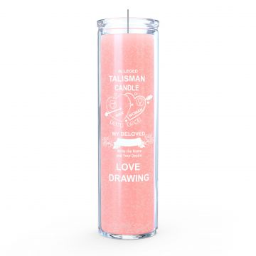 Love Drawing 7 Day Candle, Pink