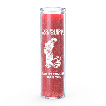 I Can Overpower You/I Am Stronger Than You 7 Day Candle, Red