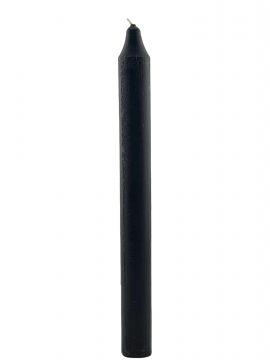 8" Household Candles - Black, Bag of 8