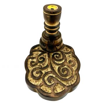Wood Incense Backflow Cone Burner - Scrolls (Box of 2)