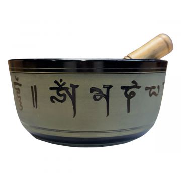 Black Singing Bowl, Aluminum, 6"D