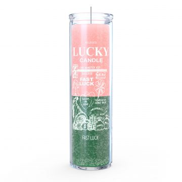 Fast Luck 7 Day Candle, Pink/Green