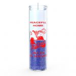 Peaceful Home 7 Day Candle, White/Blue