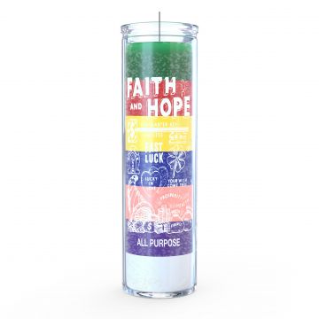 Faith and Hope 7 Day Candle, 7 Color