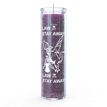Law Stay Away 7 Day Candle, Purple