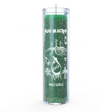 Male Garlic 7 Day Candle, Green