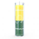 Orisha Orunla (Orula) 7 Day Candle, Yellow/Green