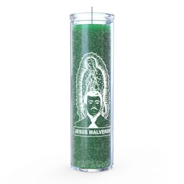 Jesus Malverde 7 Day Candle, Green