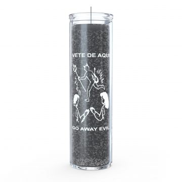 Go Away Evil 7 Day Candle, Black