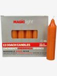 Household / Emergency Coach Candles - Orange, Box/12