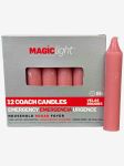 Household / Emergency Coach Candles - Pink, Box/12