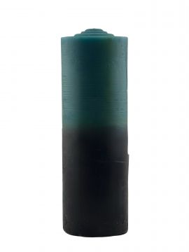 Pullout/Refill Candle, 2 Color Green/Black