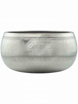 Hammered Singing Bowl, Aluminium, 7"D