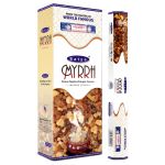 Myrrh Incense Sticks, Satya Hex Pack - 6 Boxes x 20 Sticks