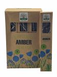 Natural Amber Smudge Incense Sticks, Namaste India - 30 Gram (12 Boxes of 8 Sticks)