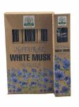 Natural White Musk Smudge Incense Sticks, Namaste India - 30 Gram (12 Boxes of 8 Sticks)