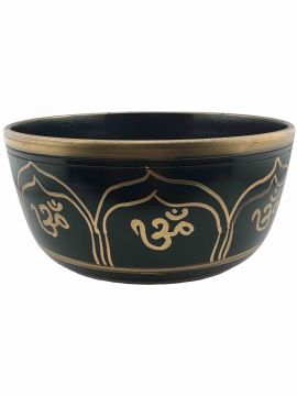 OM Black Singing Bowl, Aluminium, 7"D