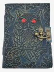 Leather Journal - Owl with Stones 5x7