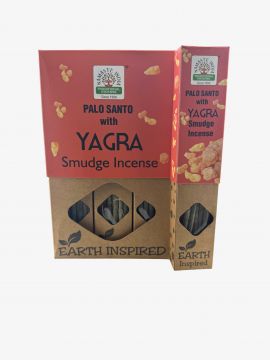 Palo Santo w/Yagra Smudge Incense Sticks, Namaste India - 30 Gram (12 Boxes of Approx 8 Sticks)