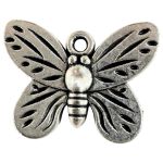 Silver Butterfly Charm, Pack/12