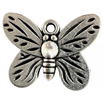 Silver Butterfly Charm, Pack/12
