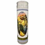 St. Jude Labeled 7 Day Candle, White