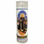 St. Martin De Porres Labeled 7 Day Candle, White