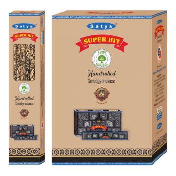 Super Hit Satya Handrolled Smudge Incense Sticks, 9 Sticks x 12 Boxes