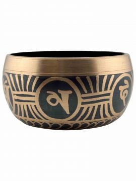 Black Tibetan Mantra, Machined, 4"D