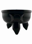 Soapstone Charcoal Burner - Triple Moon, Each