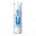 Our Lady of Mercy 7 Day Candle, White