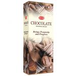 Chocolate Incense Sticks, HEM Hex Pack - 6 Boxes x 20 Sticks