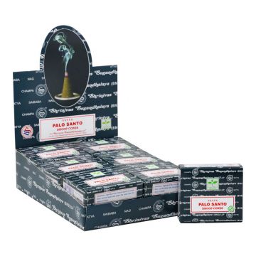 Palo Santo Incense Cones, Satya Sai Baba, Display Box 12 packs of 12 cones