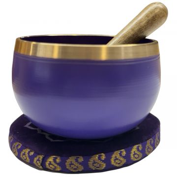 7 Chakra Crown Singing Bowl, Brass, 3"D