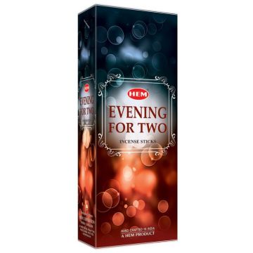 Evening For Two Incense Sticks, Hex Pack - 6 Boxes of 20 Sticks (120 Sticks)
