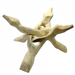 Wooden Cobra Tripod Stand - 4" Natural, Each