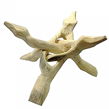 Wooden Cobra Tripod Stand - 2" Natural, Each