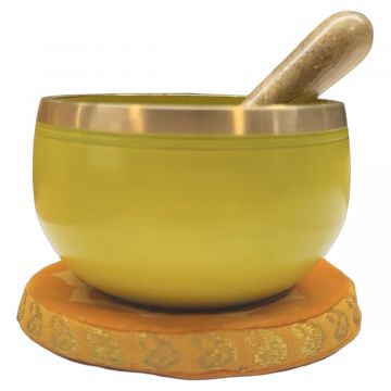 7 Chakra Solar Singing Bowl, Brass, 3"D
