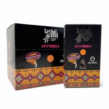 Tribal Soul Myrrh Backflow Incense Cones, 12 Boxes x 10 Cones