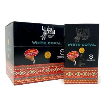 Tribal Soul White Copal Backflow Incense Cones, 12 Boxes x 10 Cones