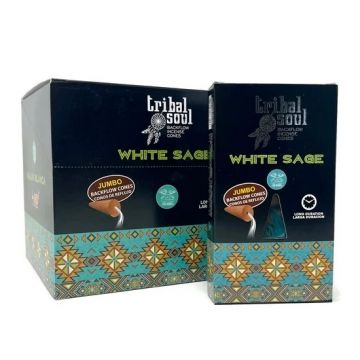 Tribal Soul White Sage Backflow Incense Cones, 12 Boxes x 10 Cones